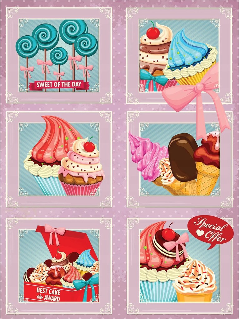 Fotótapéta konyha muffin fotótapéta 184 x 254