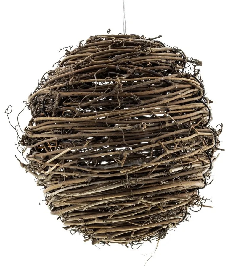 Retlux RXL 240 karácsonyi dekoráció, elemes, rattan labda, 20 LED, 30 cm, meleg fehér