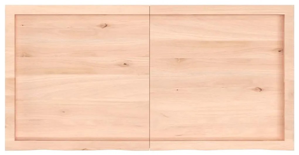 kezeletlen tömör fa fürdőszobai pult 120x60x(2-4) cm