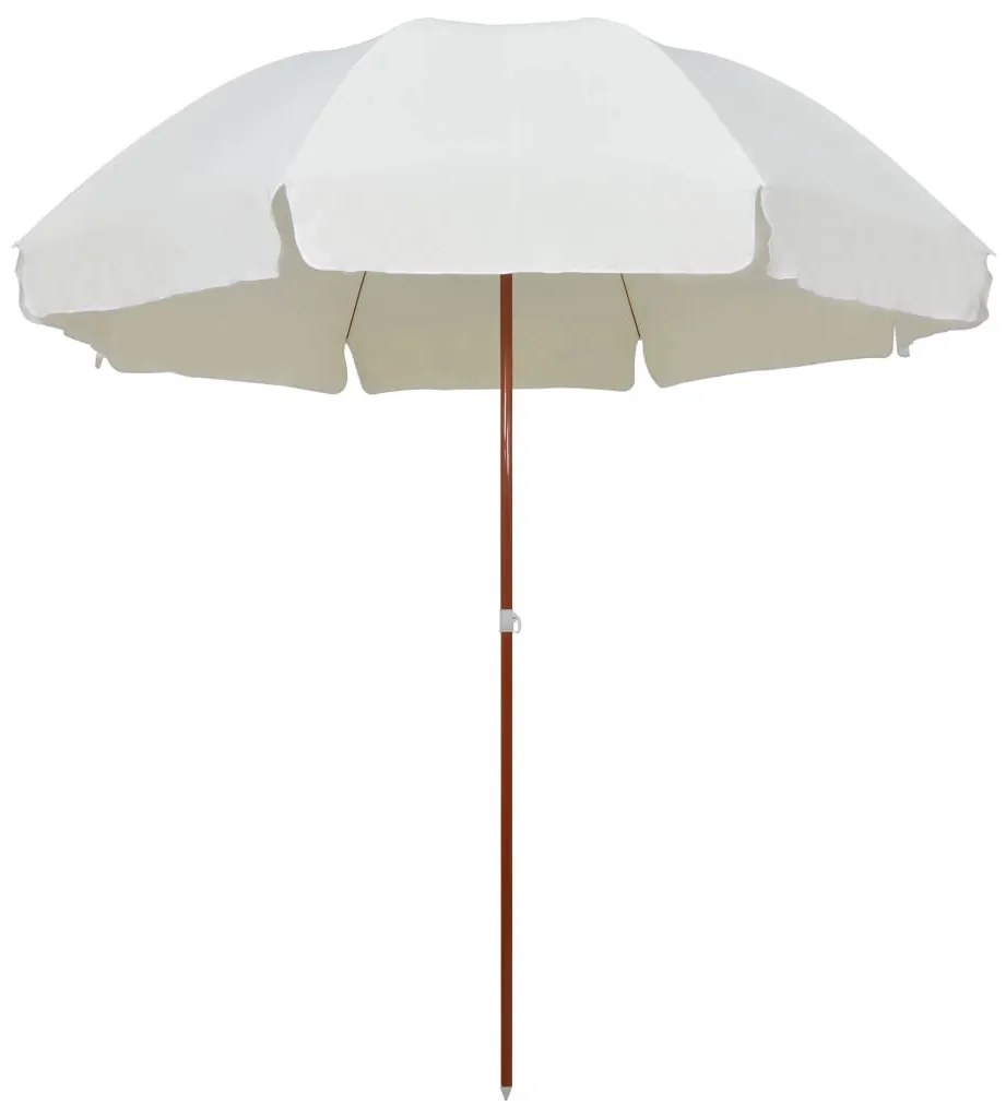 homokszínű napernyő acélrúddal 300 cm
