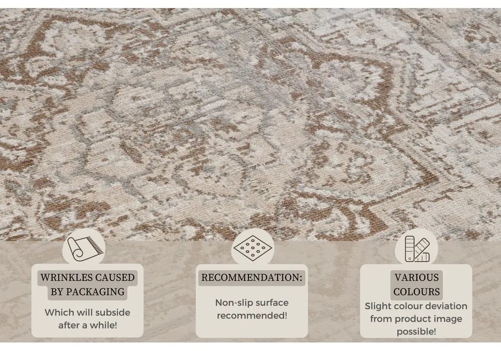 Bézs-krémszínű szőnyeg 200x280 cm Terrain Designer Sand – Hanse Home