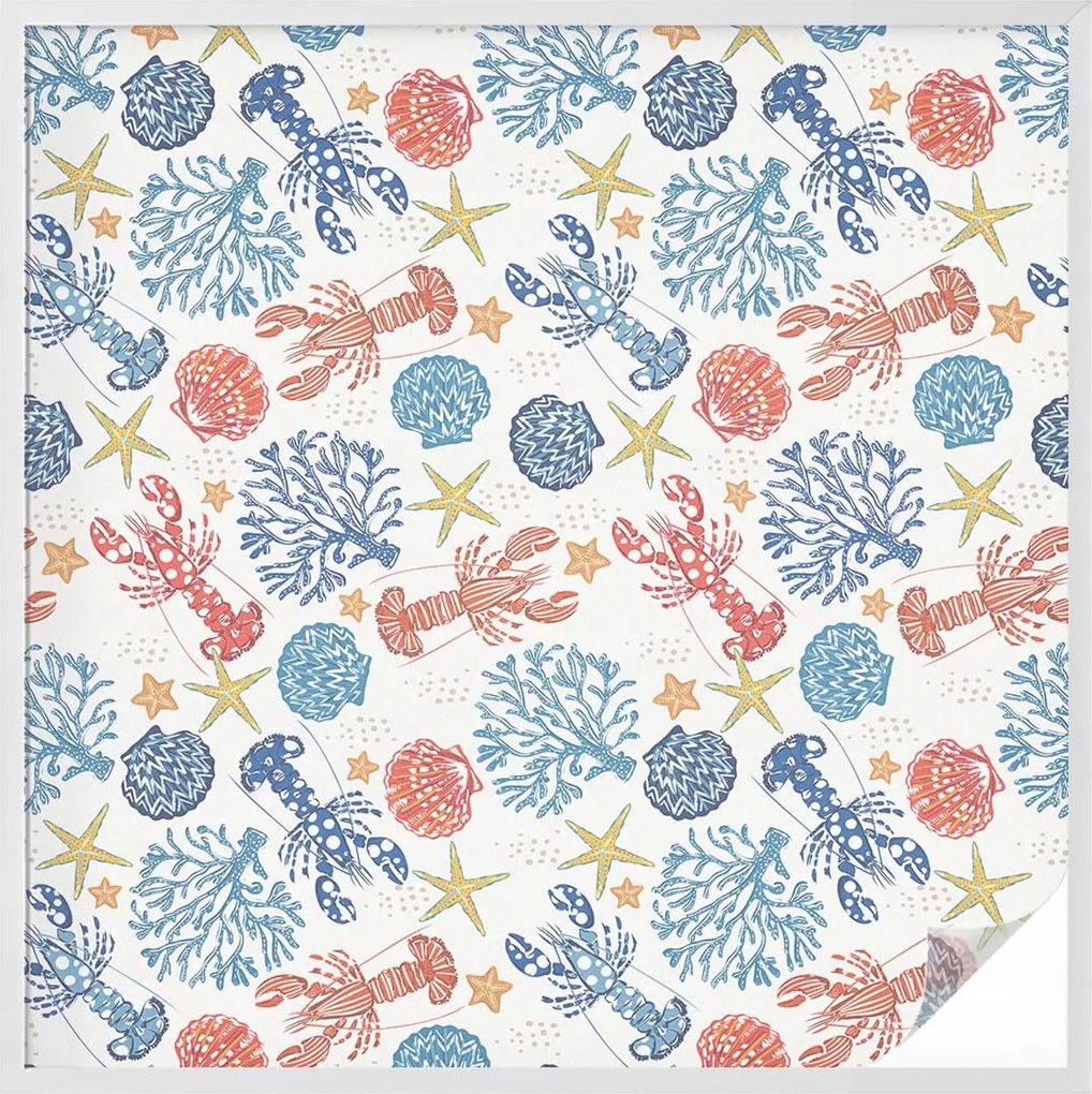 Öntapadós szélvédő furnér Adatvédelem Korallok rákok 100x100