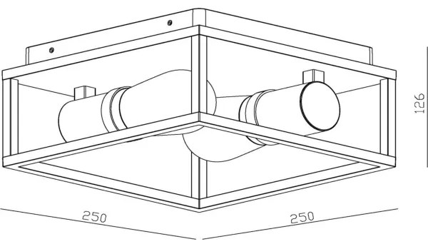 Lucide 27100/02/30 - Fürdőszobai mennyezeti lámpa CARLYN 2xE14/6W/230V IP54