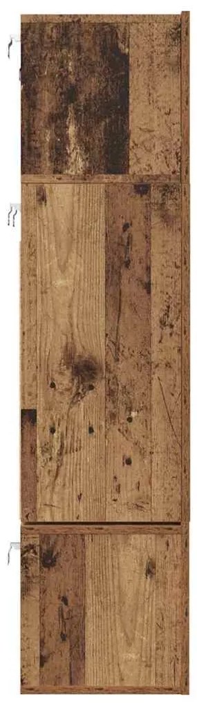 TV szekrény garnitúra 6 pcs Régi fa 80 x 30 x 30 cm Faanyag