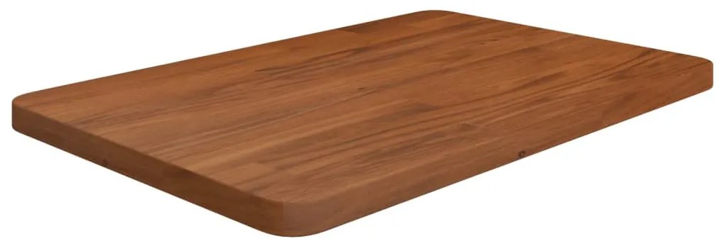 sötétbarna kezelt tömör fa fürdőszobai pult 60 x 40 x 2,5 cm