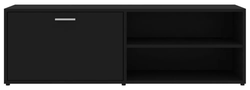 fekete szerelt fa TV-szekrény 120 x 34 x 37 cm