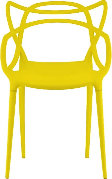 Szett 4 db műanyag szék KATO, sárga