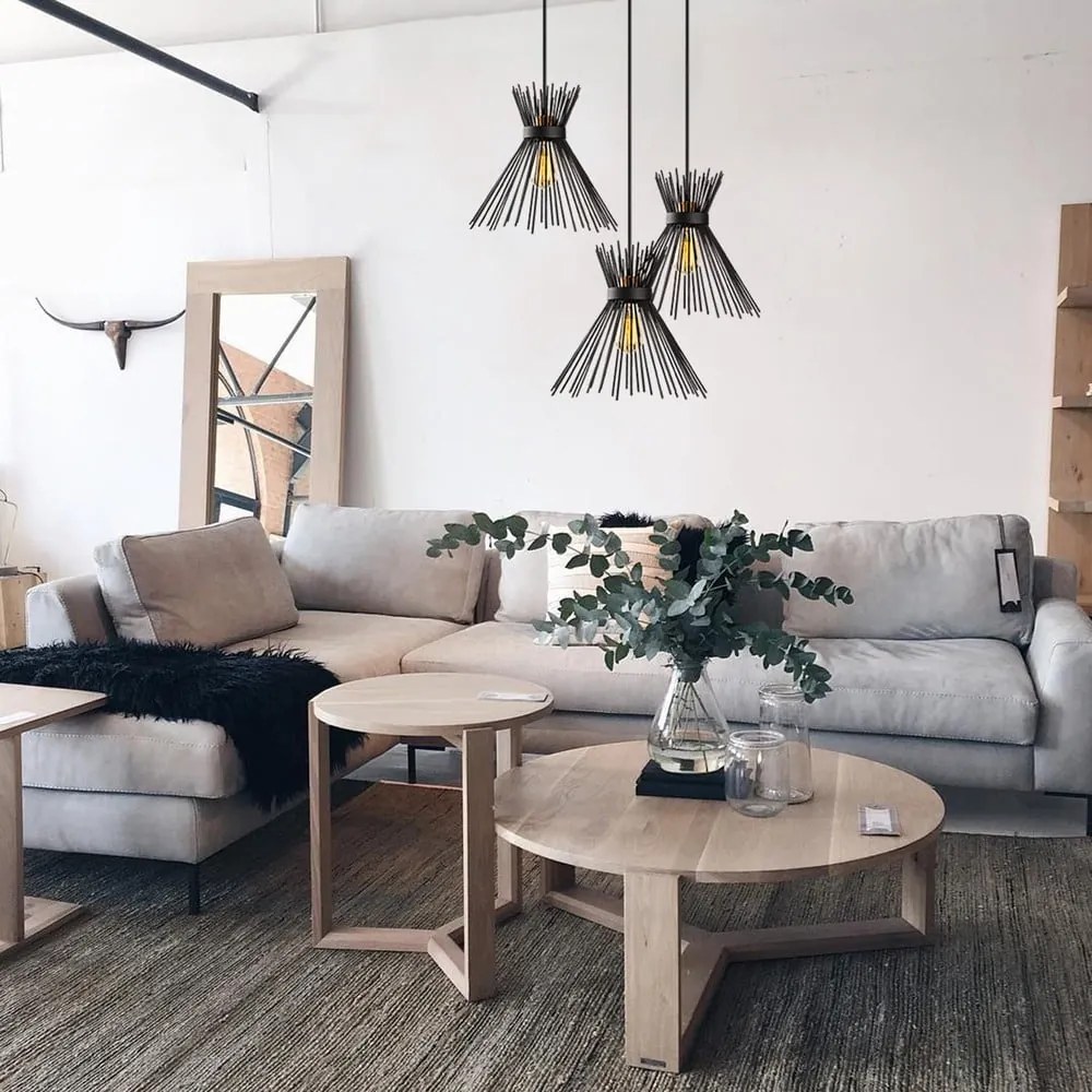 Fekete függőlámpa fém búrával ø 63 cm Kirpi – Opviq lights