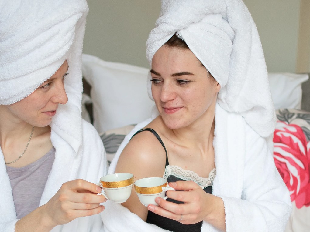 Frottír fürdőköpeny Deluxe fehér Méret: M