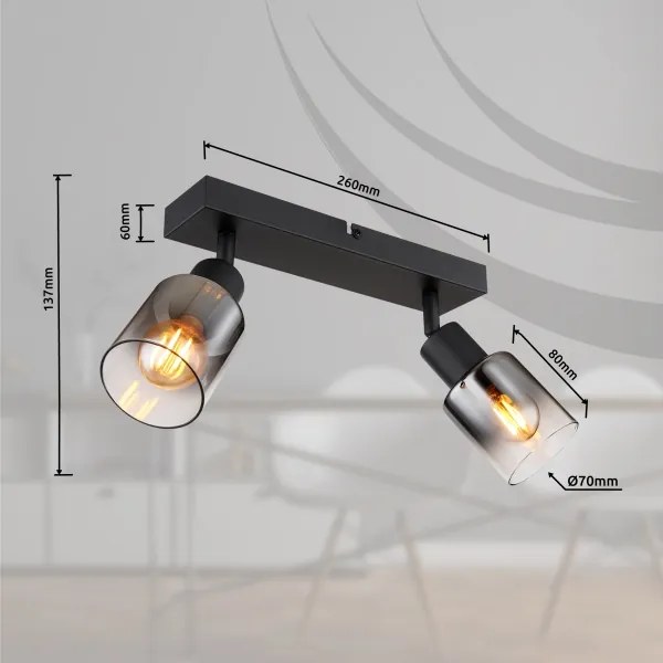 Globo 54308-2 - Spotlámpa HUBERTUS 2xE14/40W/230V