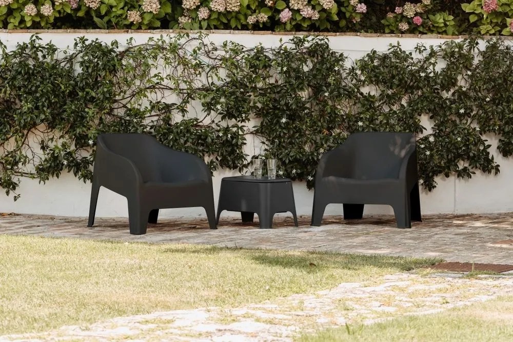 Műanyag szék PETRA ARMCHAIR grafit