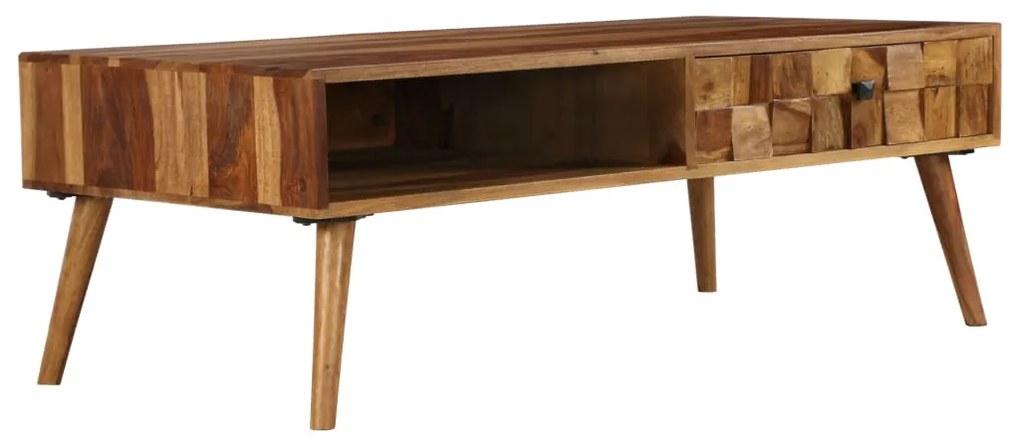 Tömör rózsafa dohányzóasztal mézszínű felülettel 110x50x37 cm