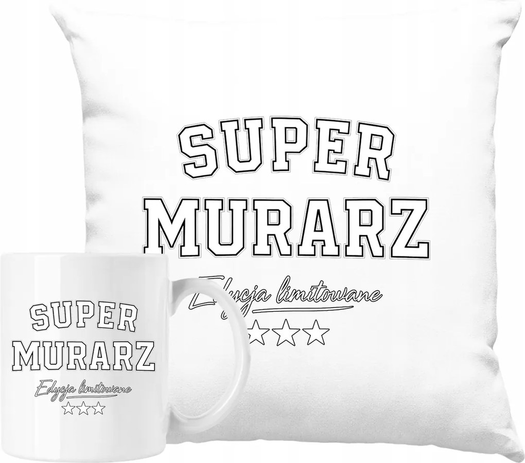 Bögre Szett Párna Szuper Kőműves Limitált Ajándék Ötlet