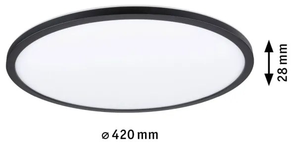 Paulmann 70999 - LED/22W ATRIA stmívatelný panel 230V 3000K černý