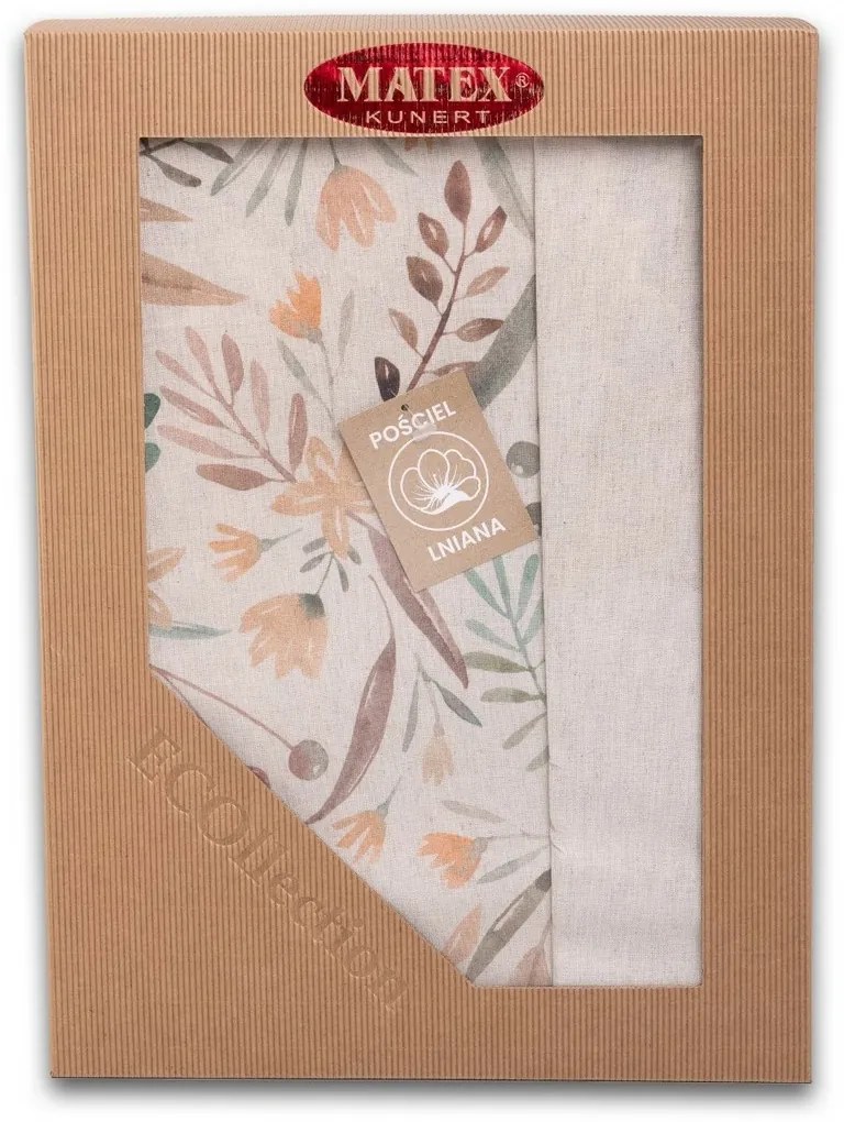 pamut és len keverékből készült ágyneműhuzat, 220 x 200 cm, 2x 70 x 80 cm