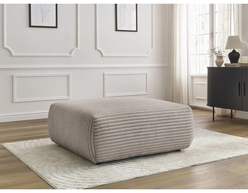 Világosszürkés bézs kordbársony lábtartó Lucien – Bobochic Paris