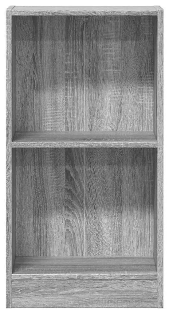 szürke sonoma színű szerelt fa könyvespolc 40 x 24 x 76 cm