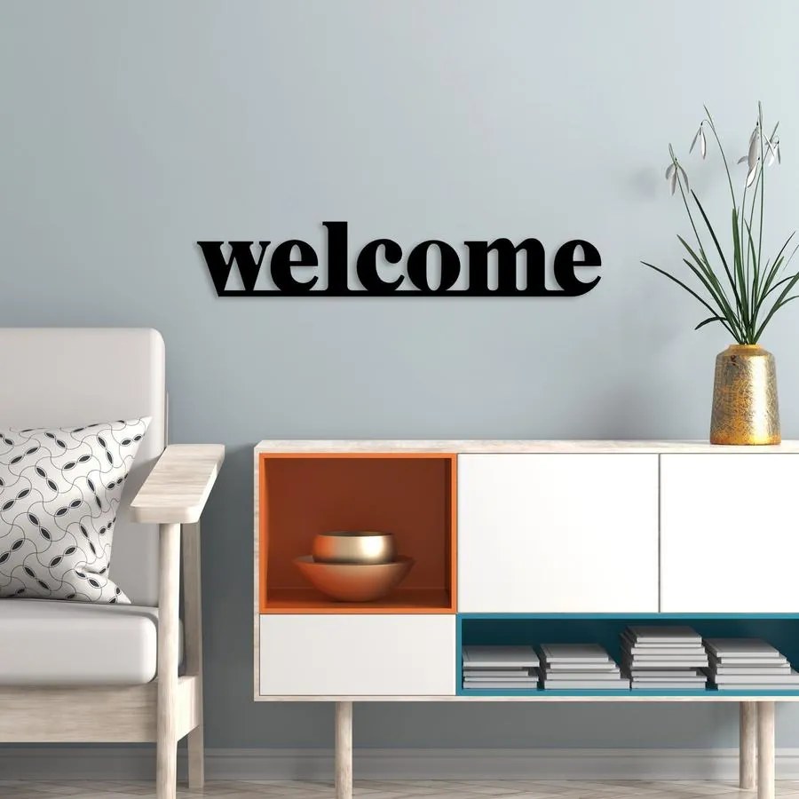 Fém fali dekoráció, Welcome