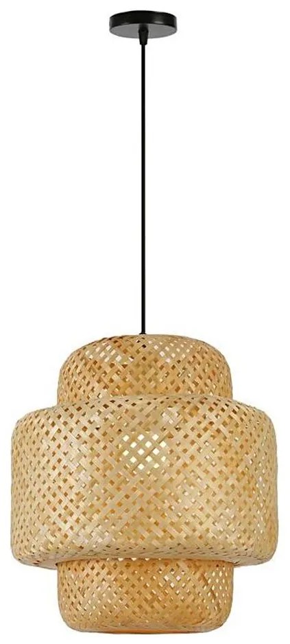 Immax 08267L - Csillár zsinóron HILO 1xE27/40W/230V átm. 38 cm bambusz