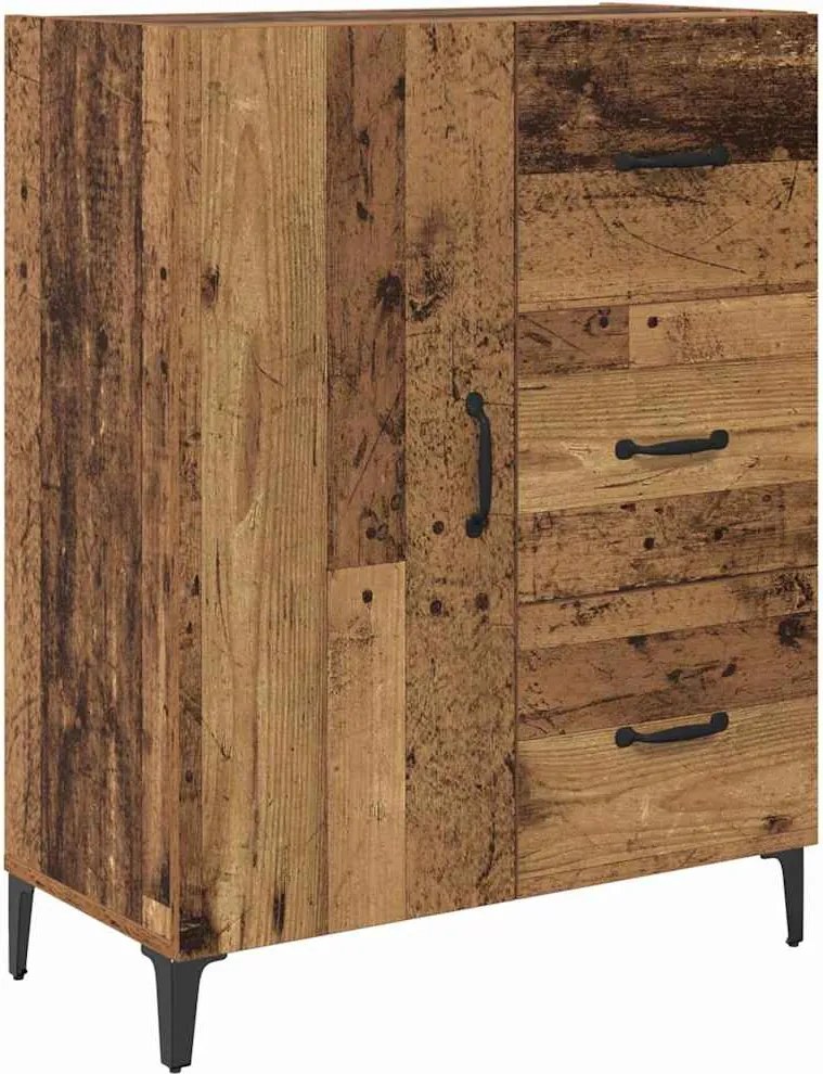 vidaXL Széf fiókkal Öreg fa 69,5 x 34 x 90 cm Faanyag