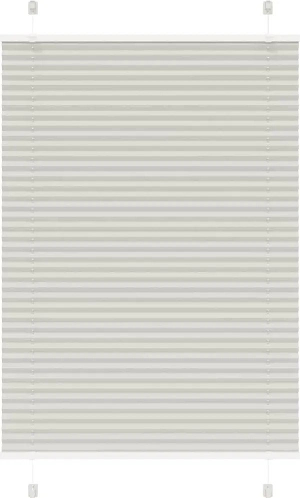 vidaXL pliszírozott redőny világosszürke 100x100 cm szövetszélesség
