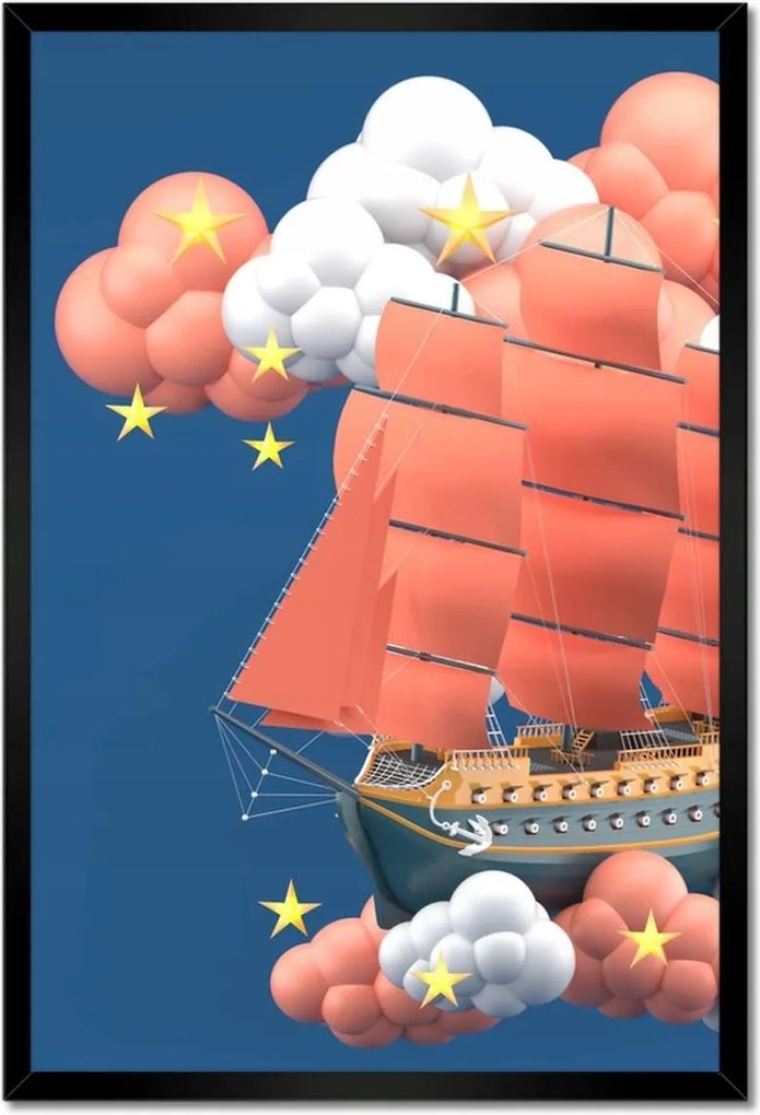 Poszterek keretben 40x60 Léghajó Vitorlák