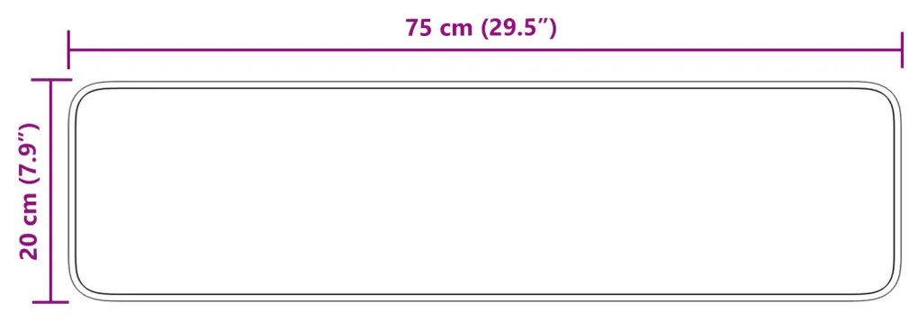 Lépcsőszőnyegek Latex Hátlappal Világos Barna 20x75