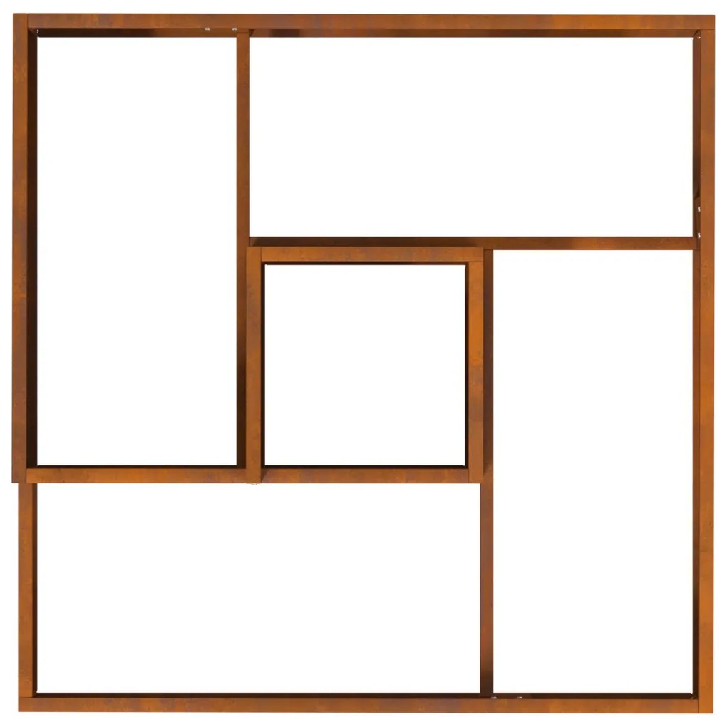 Virágcserép 80x80x50 cm Időjárásálló Acél