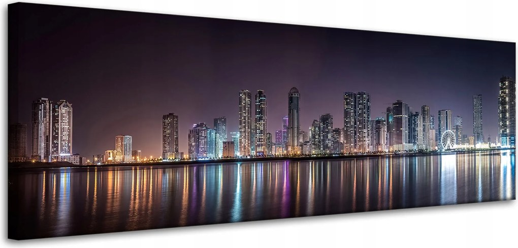 Vászonképek Építészet Város Éjszaka 120X40