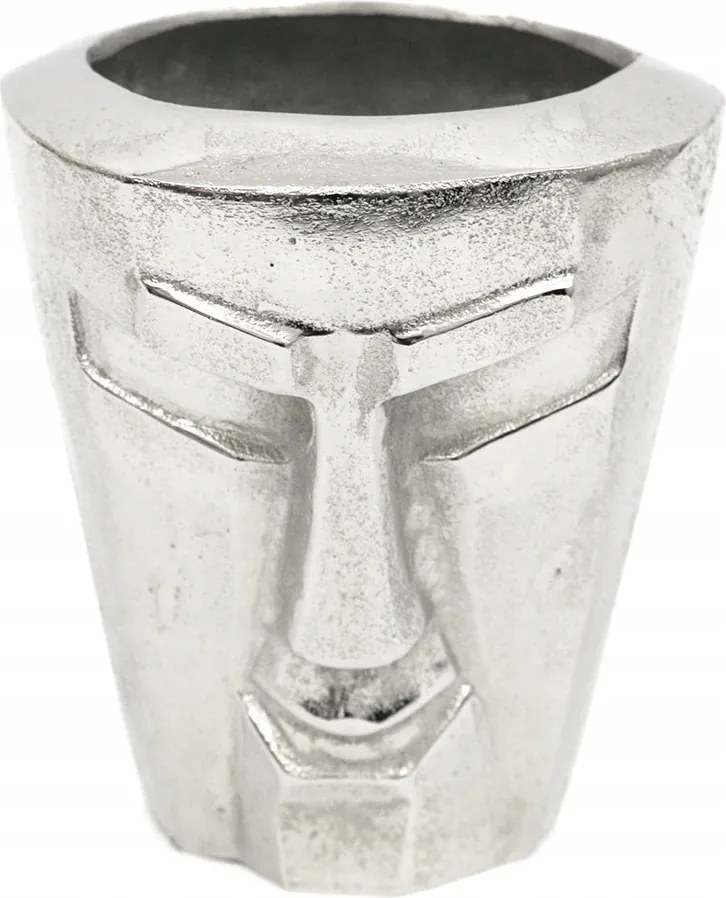 Virágtartó Ezüst Fej 21x19cm Alumínium Arc 20