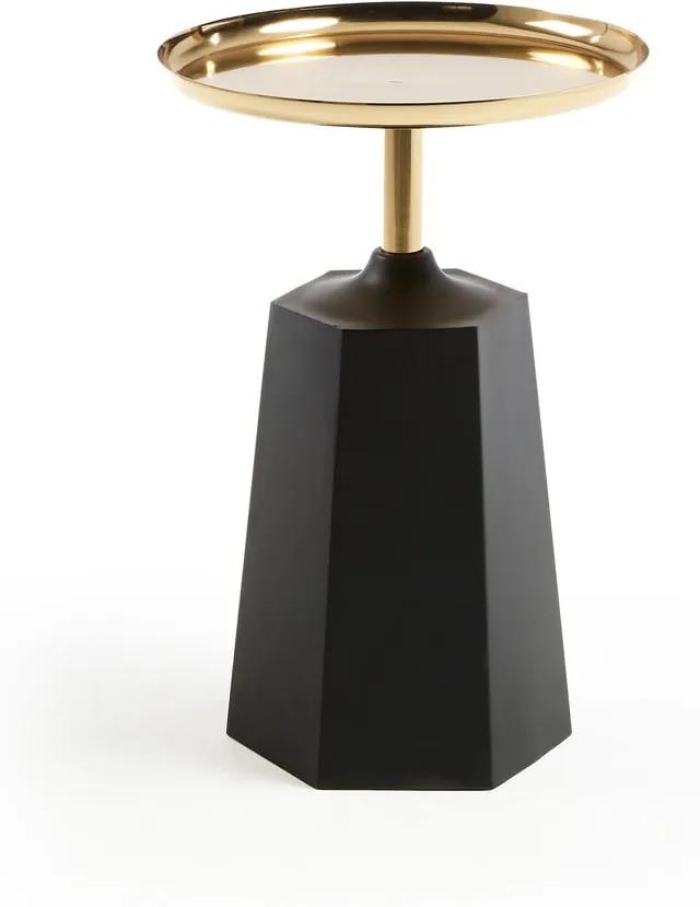 Fekete tárolóasztal, ø 37 cm - La Forma