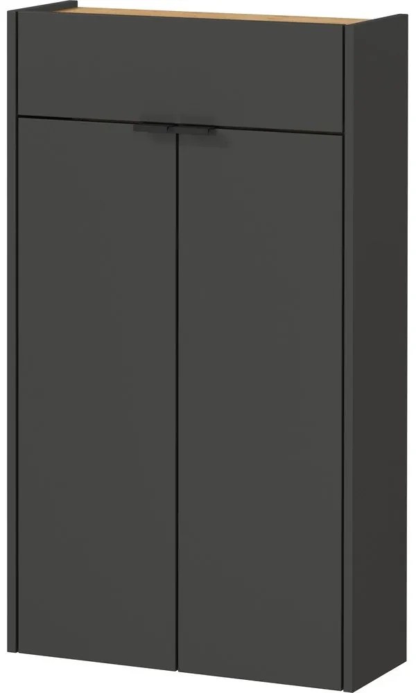 Antracitszürke szekrény 56x97x22 cm Ameca – Germania
