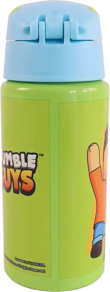 Stumble Guys All Day alumínium szívószálas kulacs akasztóval 500 ml