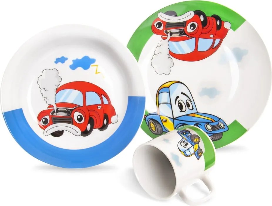 Cars 3 db-os porcelán gyerek étkészlet - Orion