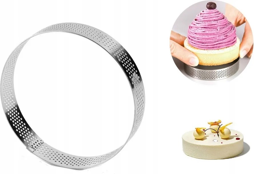 Perforált tortaforma átm. 24cm fém gyűrű