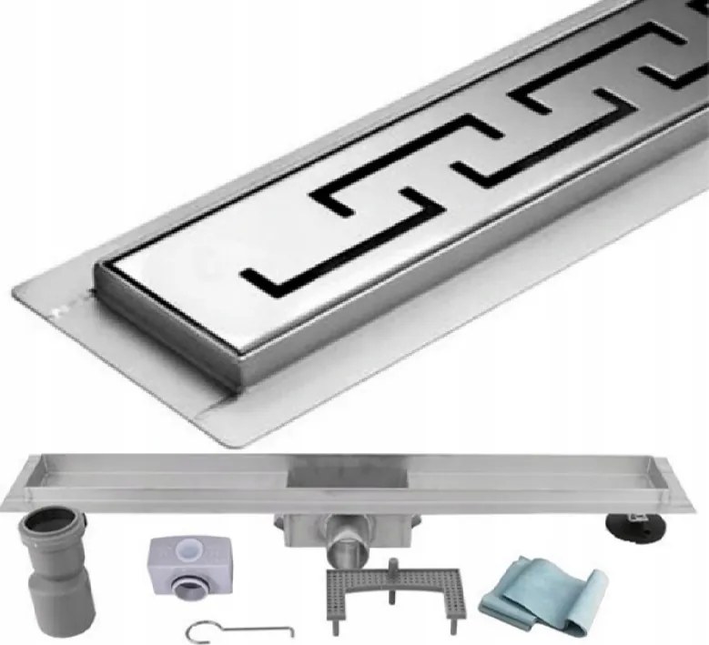 Zuhanyfolyóka 55 cm alacsony beépítés 52 mm Görög mintás