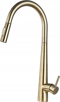 Konyhai csaptelep arany kihúzható kifolyócsővel Ww- Magas 48 CM