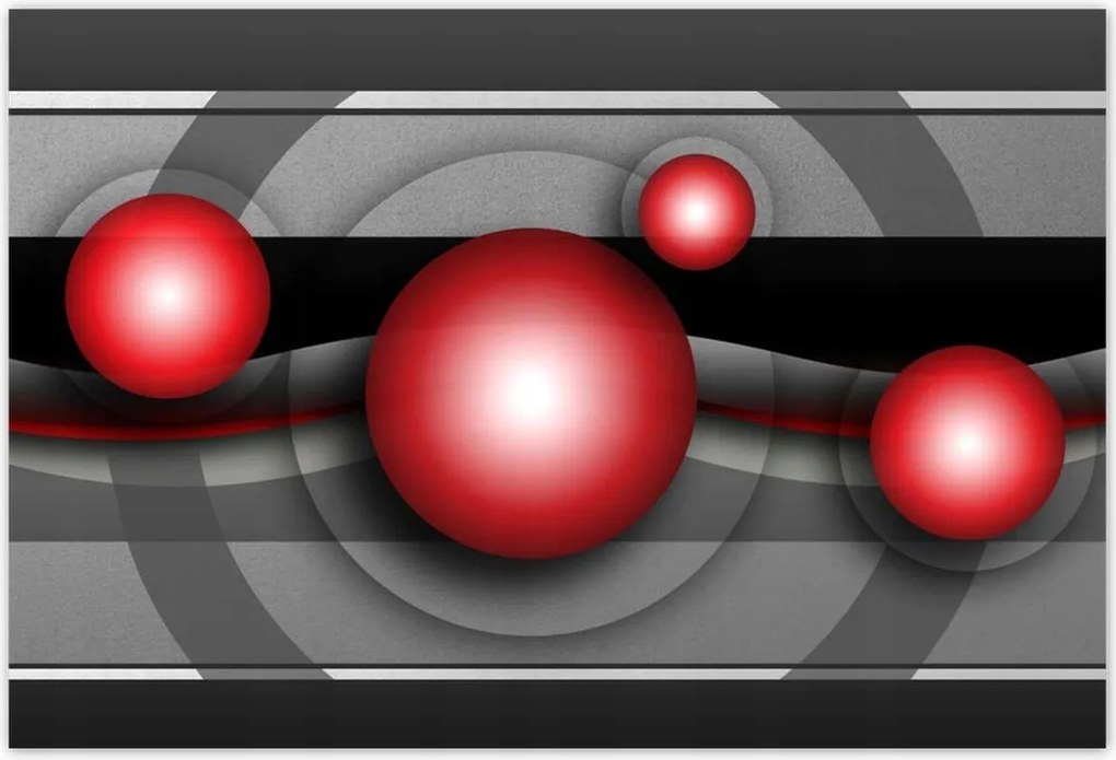 Poszterek 155x105 Piros gömbök Absztrakt