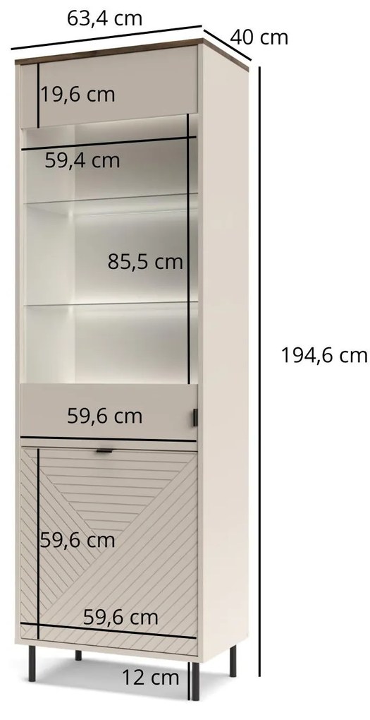 Vitrin Eliminados 2 (kasmír + tölgy castello) . 1116840