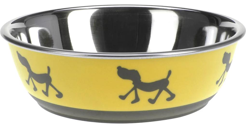 Doggie treat kutyatál, sárga, átmérő: 17,5 cm