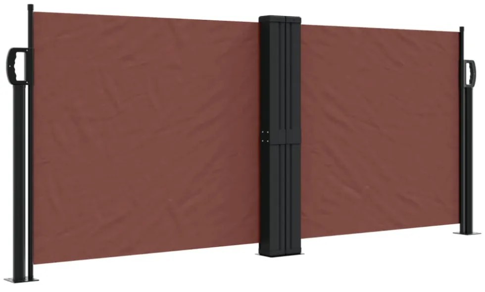 barna behúzható oldalsó napellenző 100 x 1000 cm