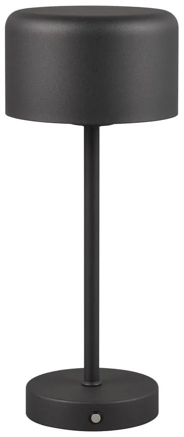 Matt fekete LED szabályozható asztali lámpa (magasság 30 cm) Jeff – Trio