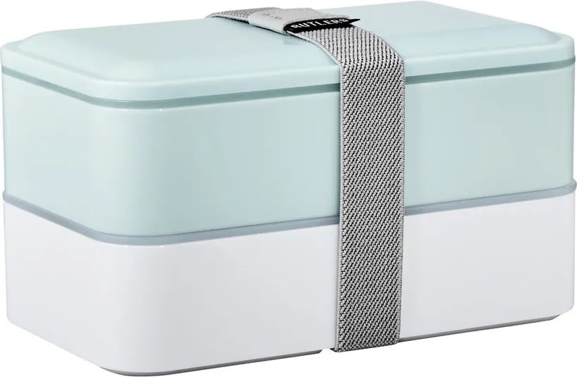 SNACK PACK uzsonnás doboz, világoskék-fehér