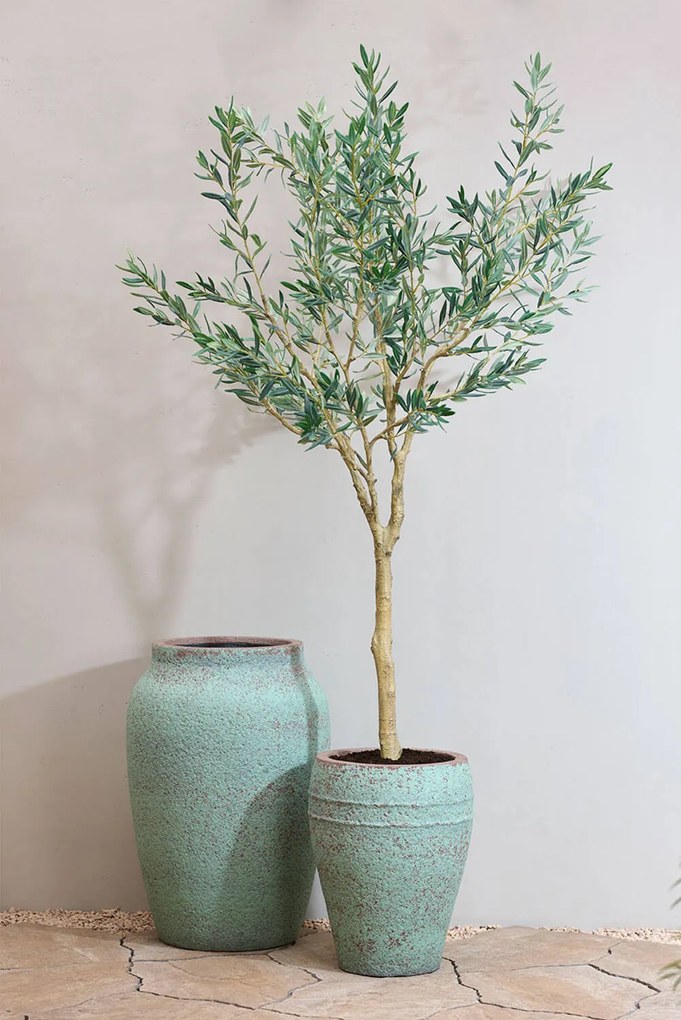 Pottery Pots Hera virágcserép, rusztikus zöld színű, L-es méret - ø 51 cm | m. 74 cm - PotteryPots