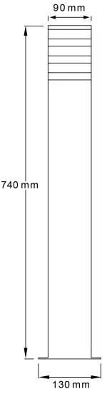 Kültéri lámpa TEKSAS szenzorral 1xE27/12W/230V IP44 74 cm antracit
