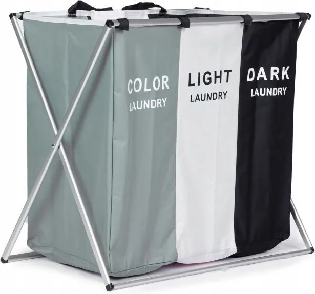 Szennyestartó kosár 3 tartály 135l