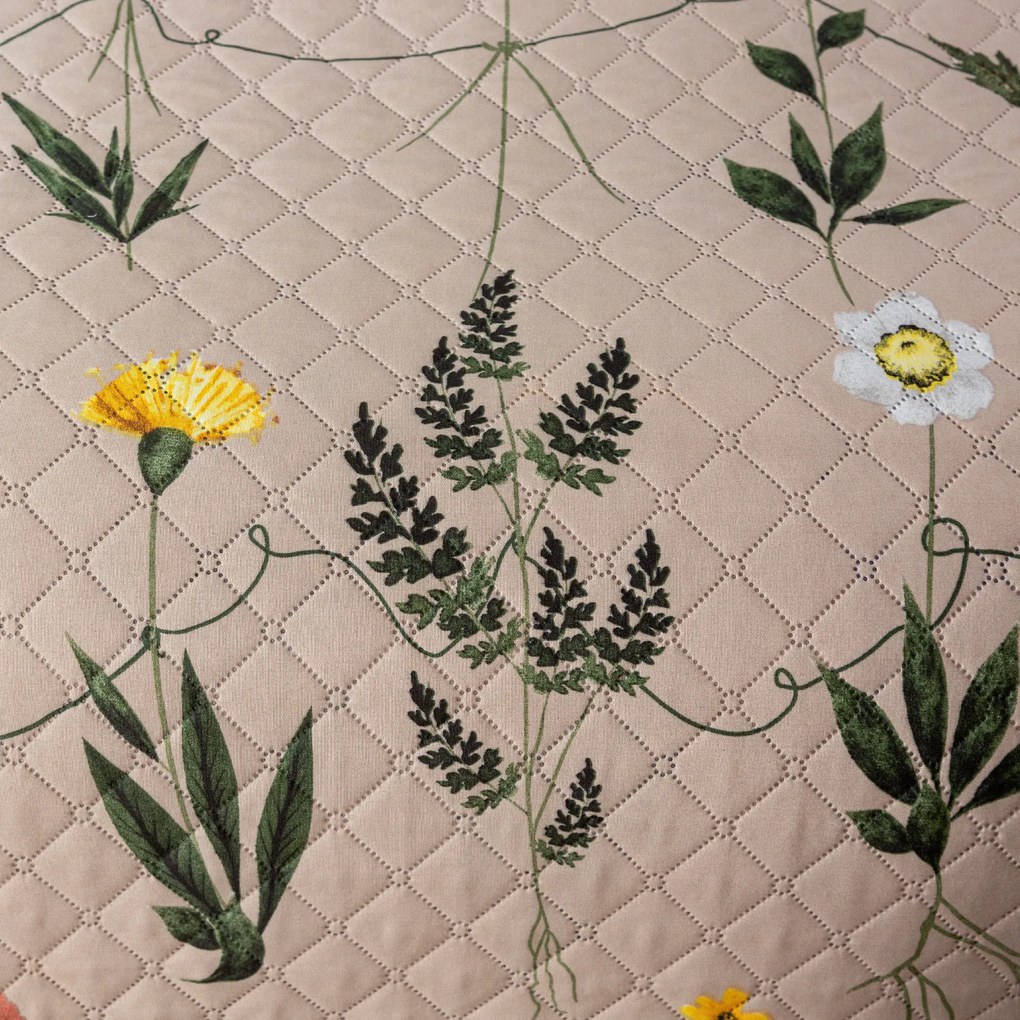 Ágytakaró mintával HERBAR bézs Méret: 220 x 240 cm