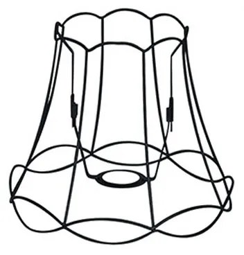 Fém lámpabúra fekete 25/21 - Granny Frame