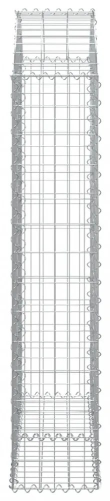 íves horganyzott vas gabion kosár 100x30x140/160 cm