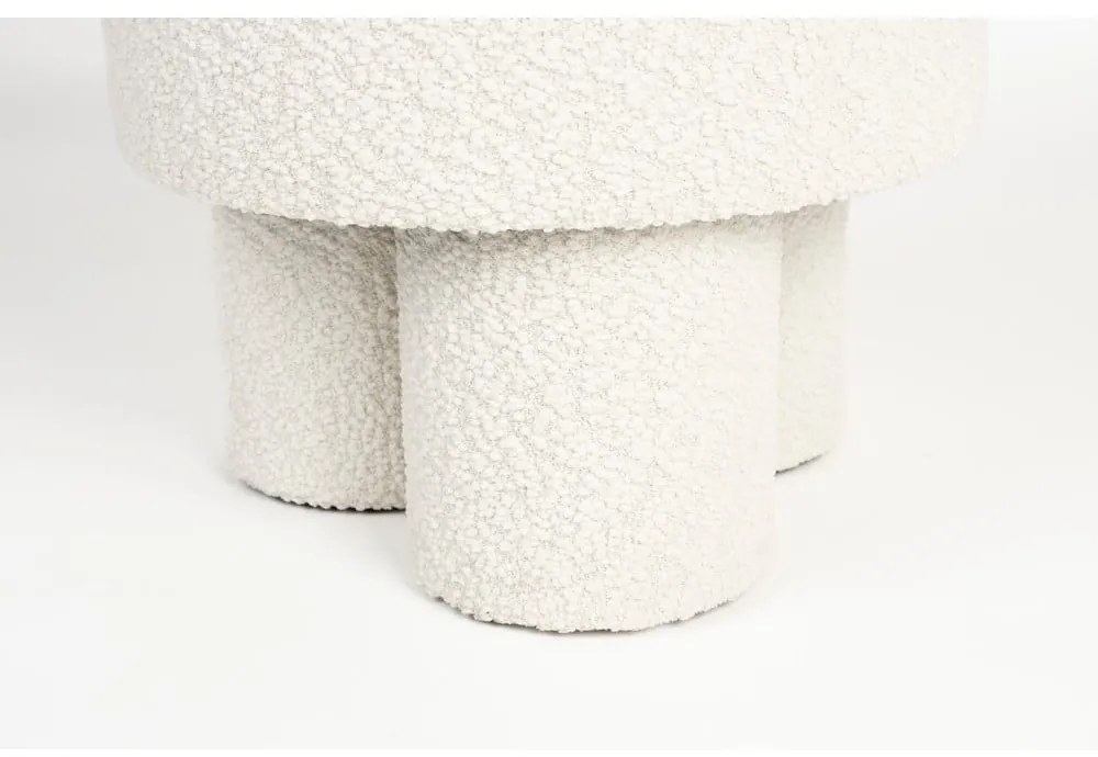 Fehér buklé puff Marcos – White Label